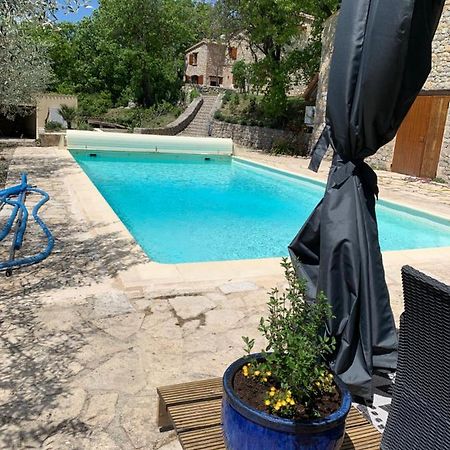 FONT NOUVELLE maison de charme Drôme Provençale, 6 ou 10 personnes avec piscine Plaisians Exterior foto