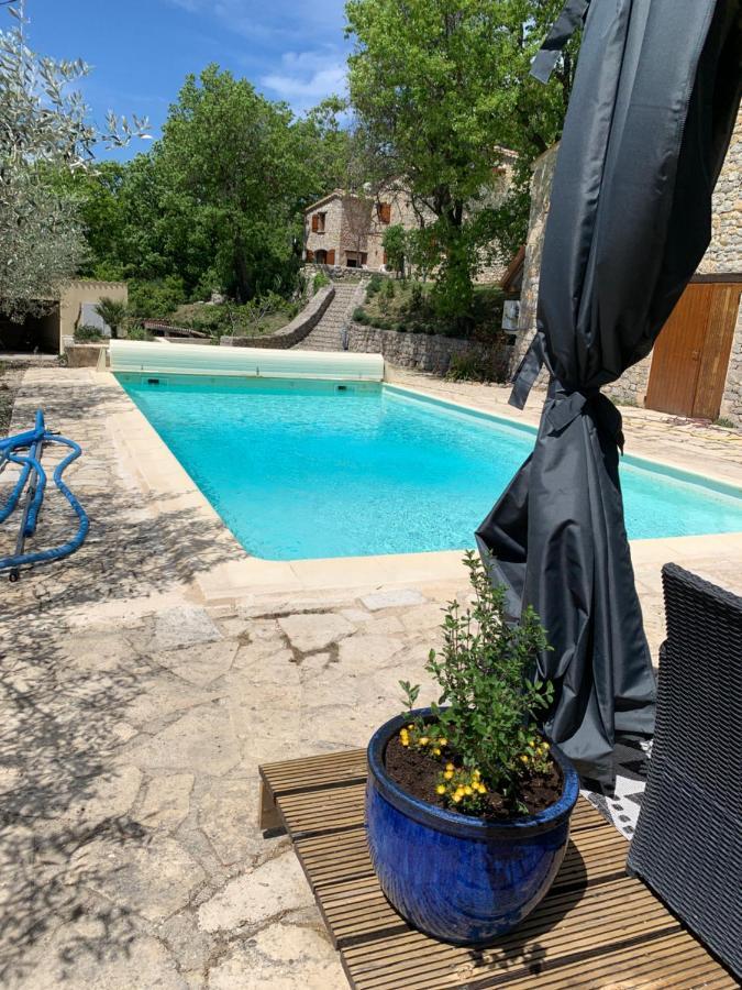 FONT NOUVELLE maison de charme Drôme Provençale, 6 ou 10 personnes avec piscine Plaisians Exterior foto